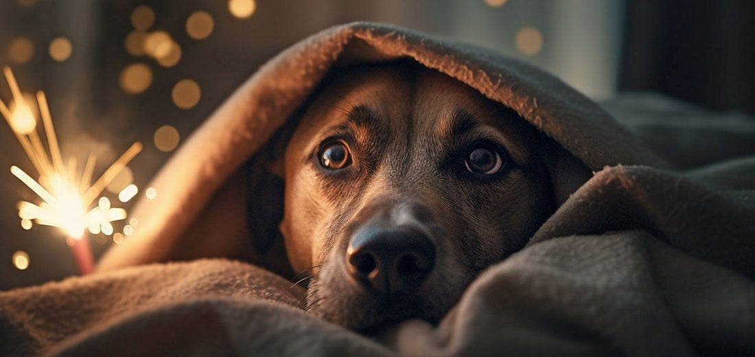 Hund unter der Decke - Tipps für Beruhigung von Hund und Katze am Silvester