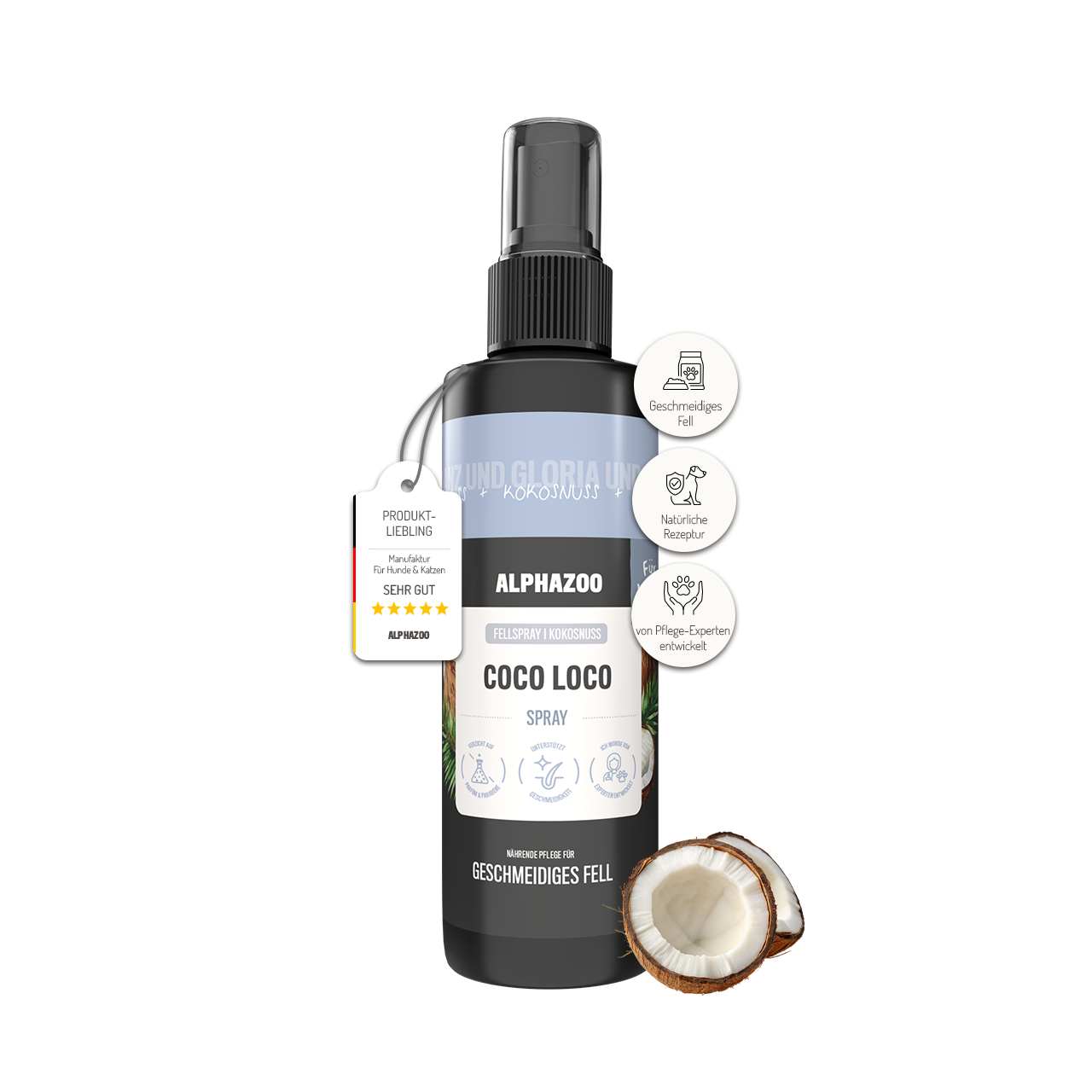Coco Loco Fellspray fĂŒr Hunde 250 ml Coco Loco Fellspray fĂŒr Hunde â Glanz & Pflege mit Sheabutter