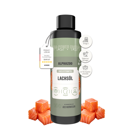 Salmon oil for cats Lachsöl für Katzen – Hochwertige Futterergänzung für Haut, Fell & Immunsystem – reich an Omega-3, -6 & -9 Fettsäuren.