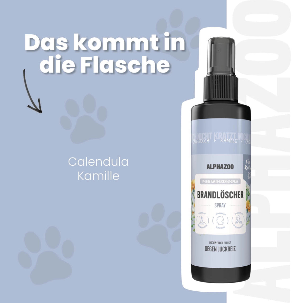 Fire extinguisher anti-itch spray for cats Brandlöscher Anti-Juckreiz Spray mit Kamille – sanfte Pflege für Katzen bei Hautirritationen