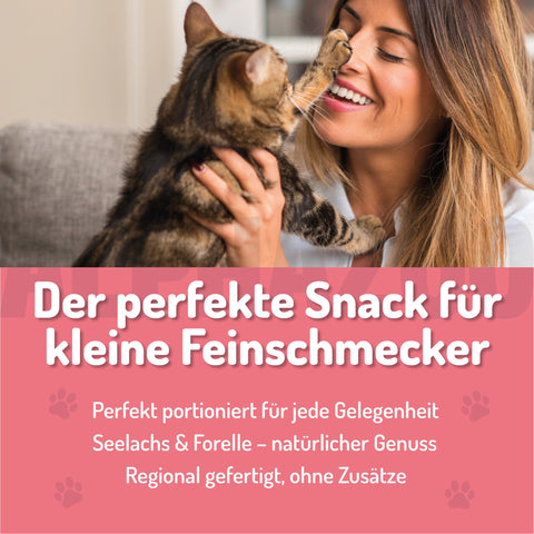 Butter at Die Fische! 65 g Butter bei die Fische â Soft-Snack mit Lachs & Forelle fĂŒr Katzen