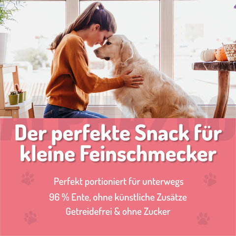 Ente Ohne Süß & Sauer 65 g Ente Ohne Süß & Sauer – Soft-Snack aus 96 % Ente für Hunde
