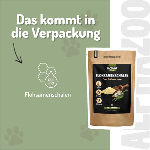 Ground psyllium husks for dogs and cats I Indian Psyllium Husks Flohsamenschalen fĂŒr Hunde & Katzen â natĂŒrliche Ballaststoffquelle  zur sanfte UnterstĂŒtzung der Verdauung & Darmbalance