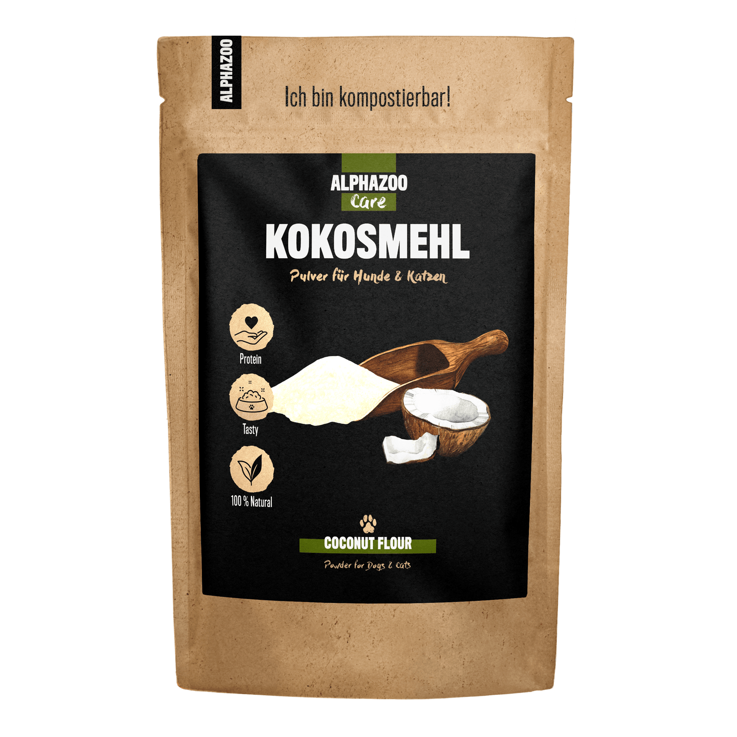 Premium Kokosmehl für Hunde & Katzen I Kokos Flocken Protein