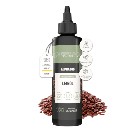 Premium linseed oil for dogs & cats I Omega 3 linseed oil