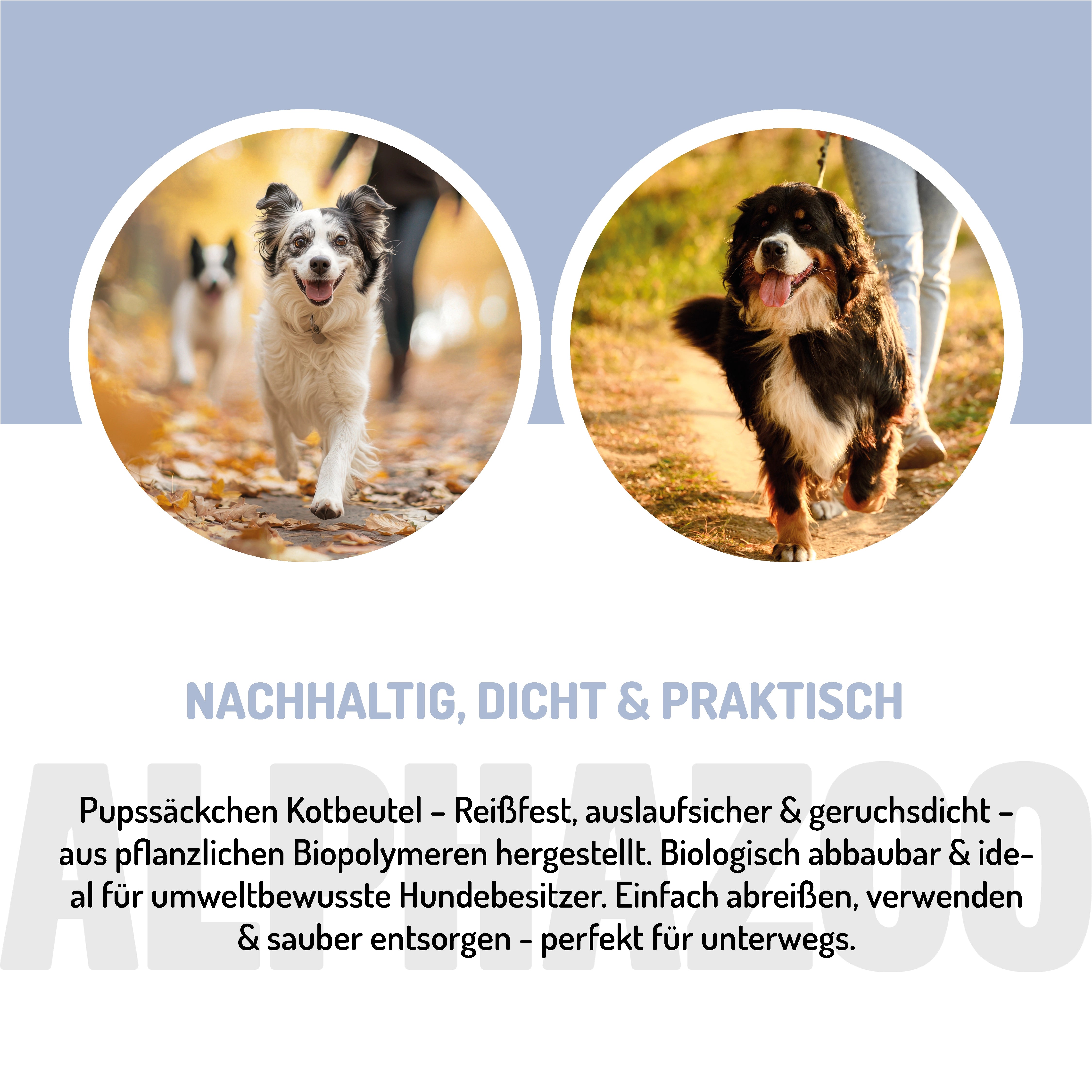 Pupssäckchen Kotbeutel - kompostierbare Hundekotbeutel, nachhaltig & biologisch abbaubar