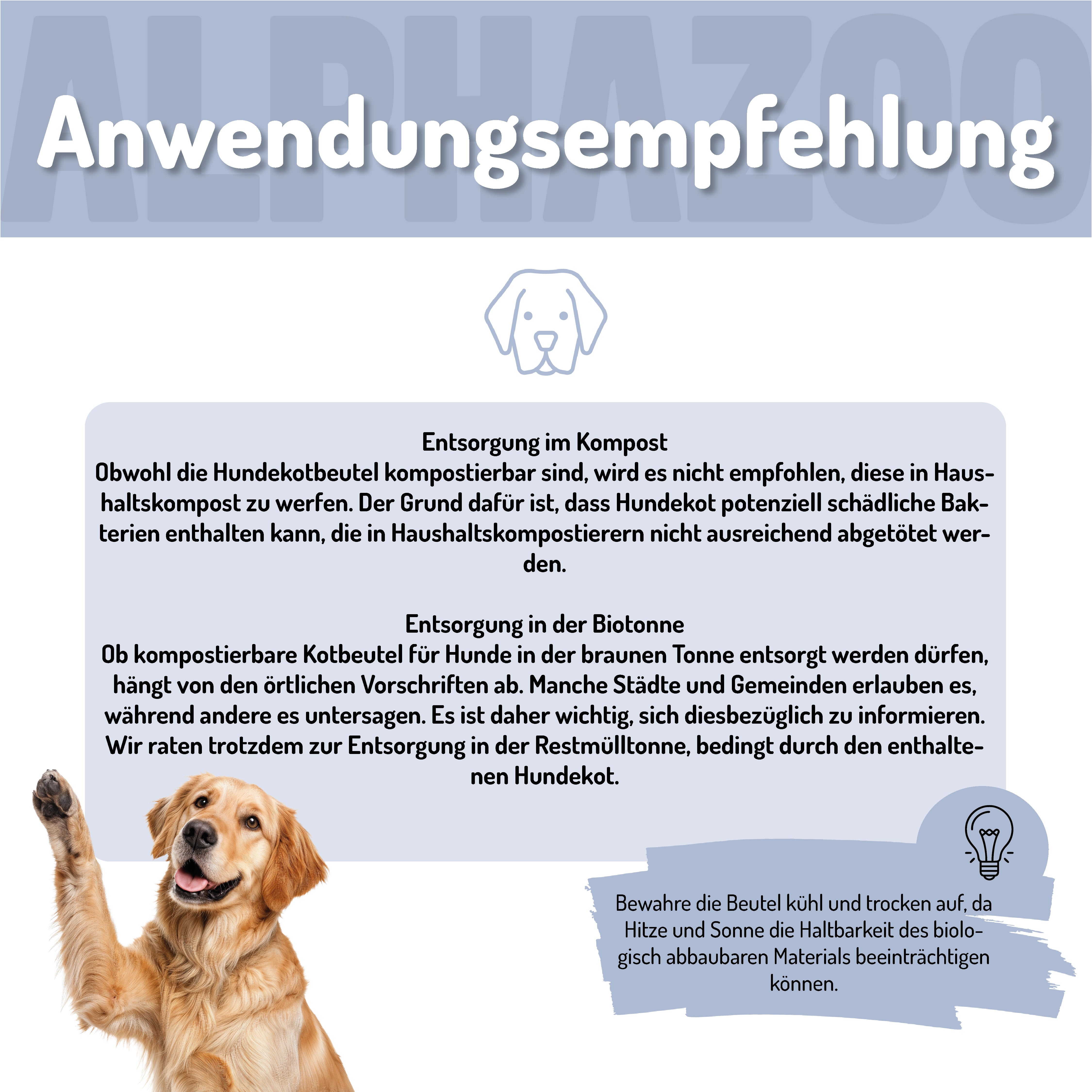 Pupssäckchen Kotbeutel - kompostierbare Hundekotbeutel, nachhaltig & biologisch abbaubar