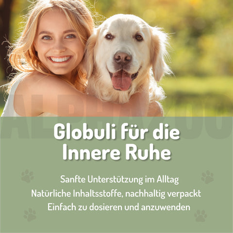 Peace of mind Bach flowers 15g for dogs & cats I relaxation globules pastilles Seelenruhe BachblĂŒten 15 g, sanfte Entspannung fĂŒr Hunde und Katzen als Globuli