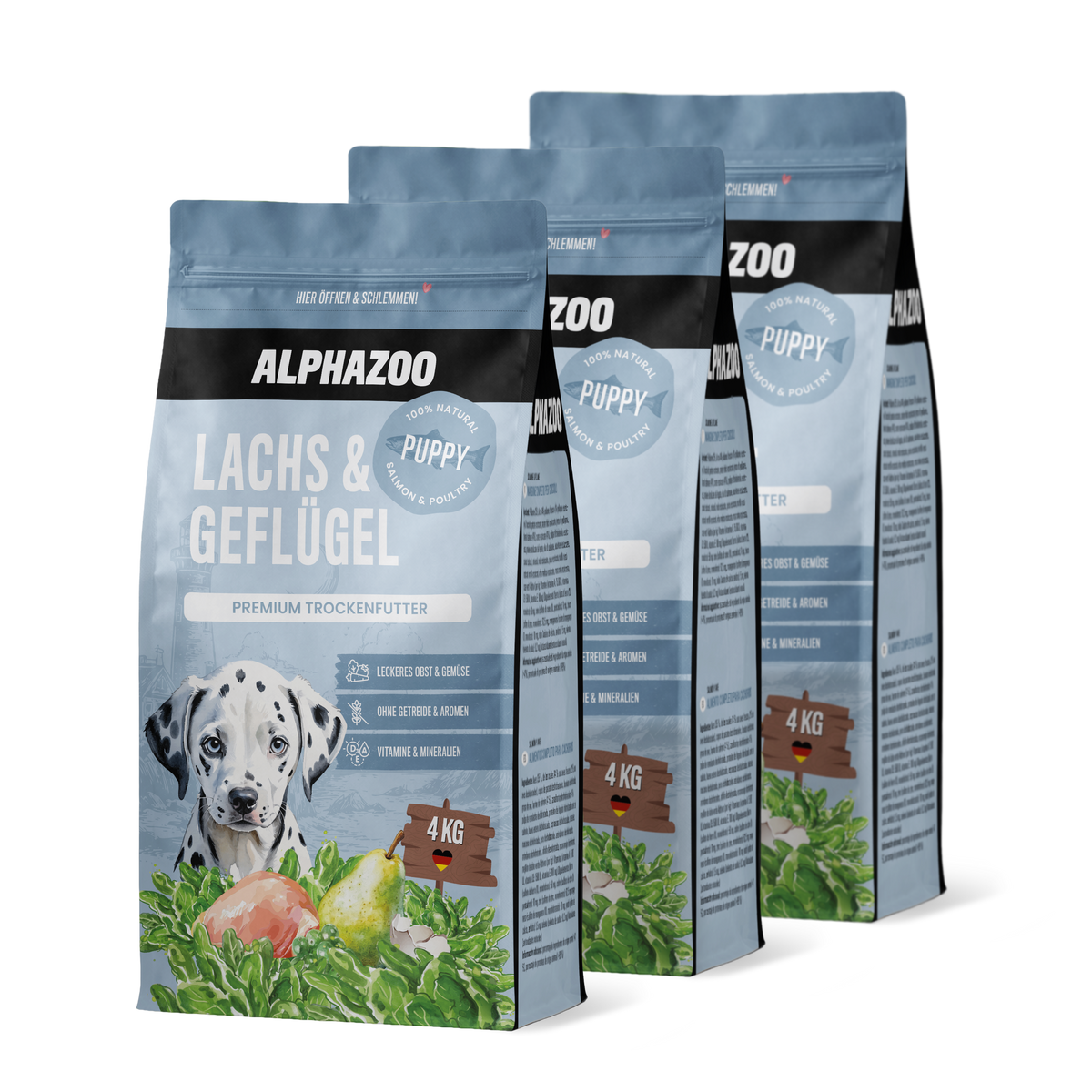 Welpen Trockenfutter Lachs / Geflügel