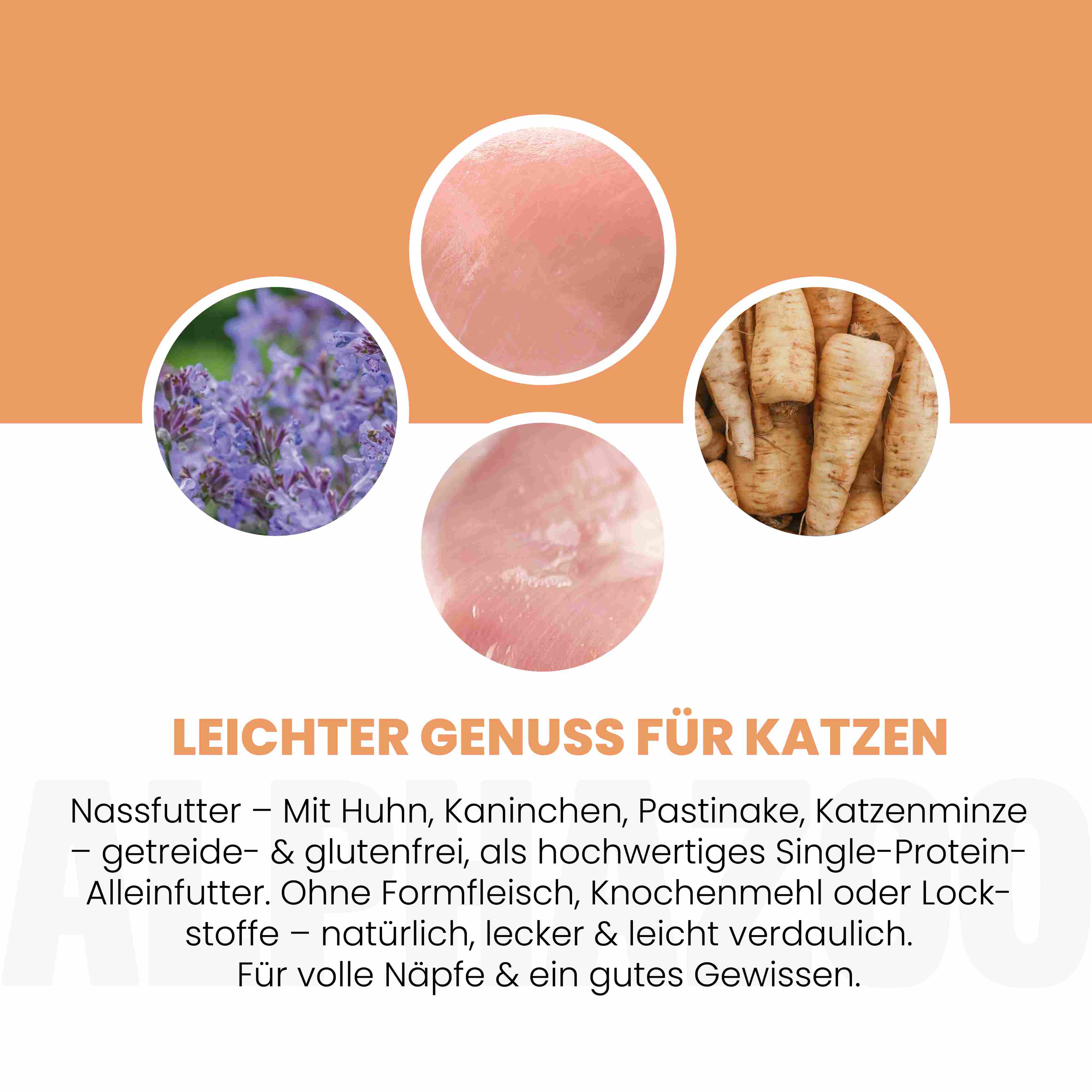 Kaninchen + Huhn Nassfutter für Katze