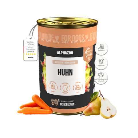Monoprotein Huhn Nassfutter für Hunde