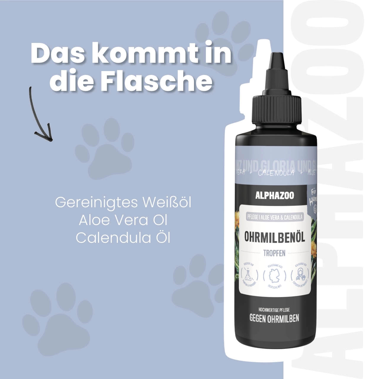 Ear mite oil 100ml for dogs & cats I Strong remedy against ear mites