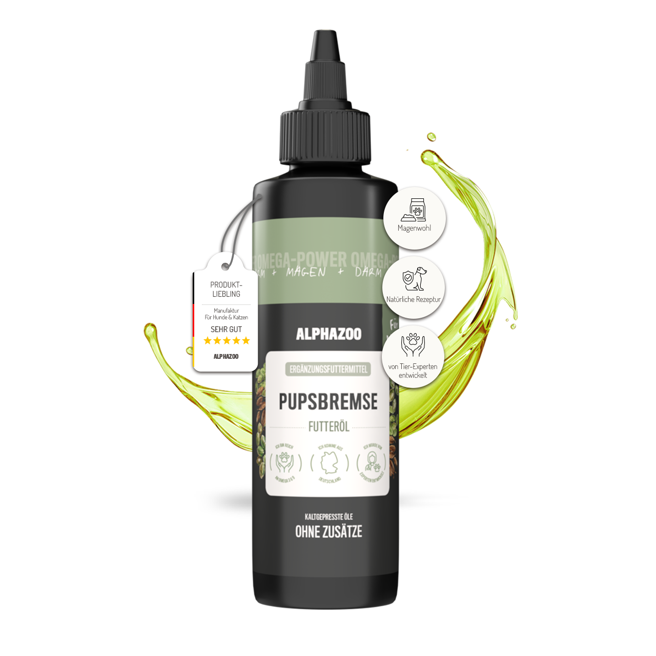 Fart brake food oil for dogs & cats in the stomach intestines and digestion