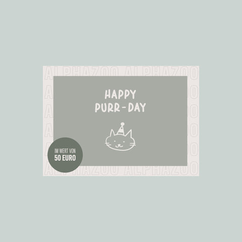 ALPHAZOO - Gutscheine - HAPPY PURR-DAY 50