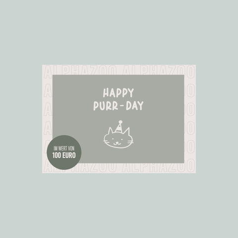 ALPHAZOO - Gutscheine - HAPPY PURR-DAY 100