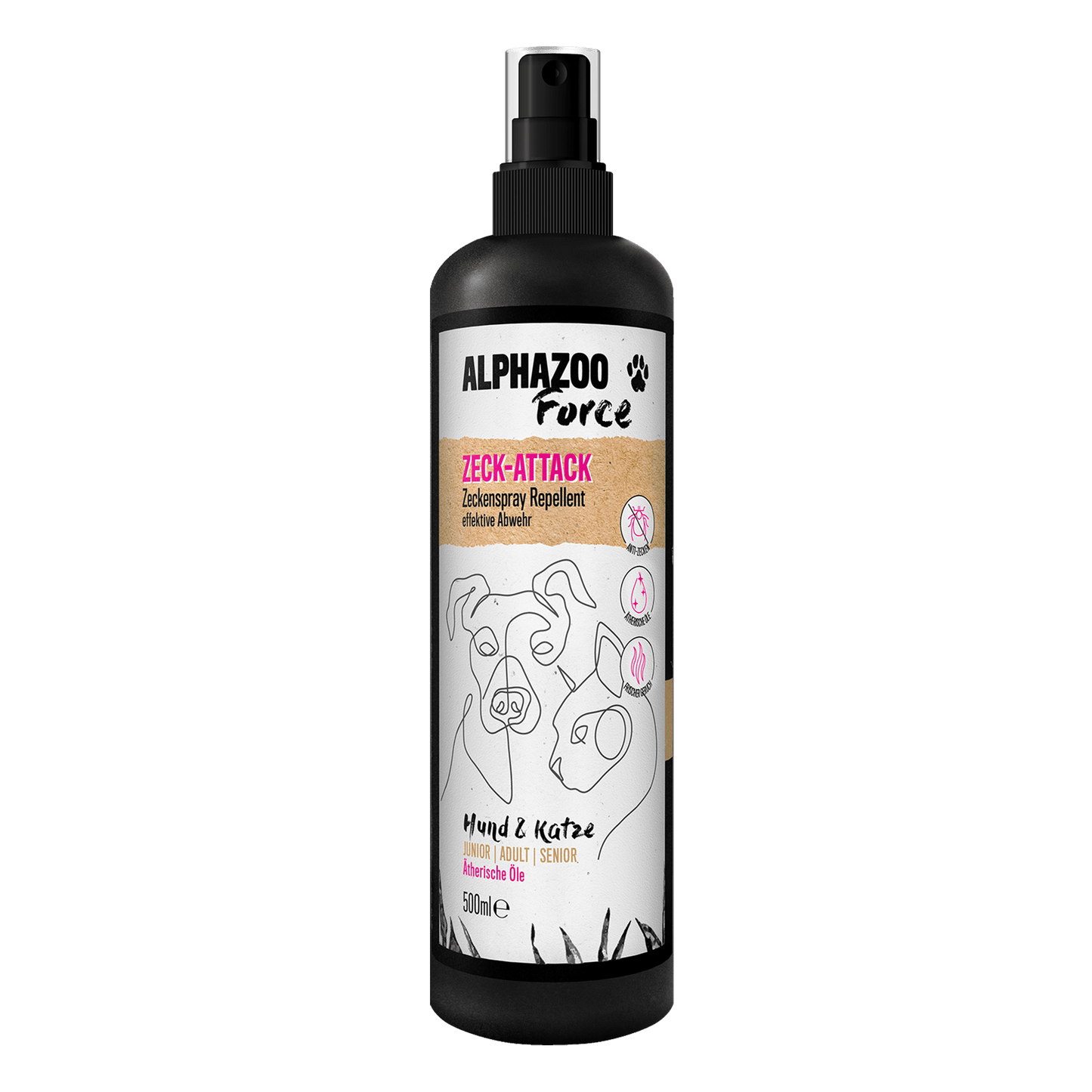 ZeckAttack tick spray for dogs and cats I strong tick protection