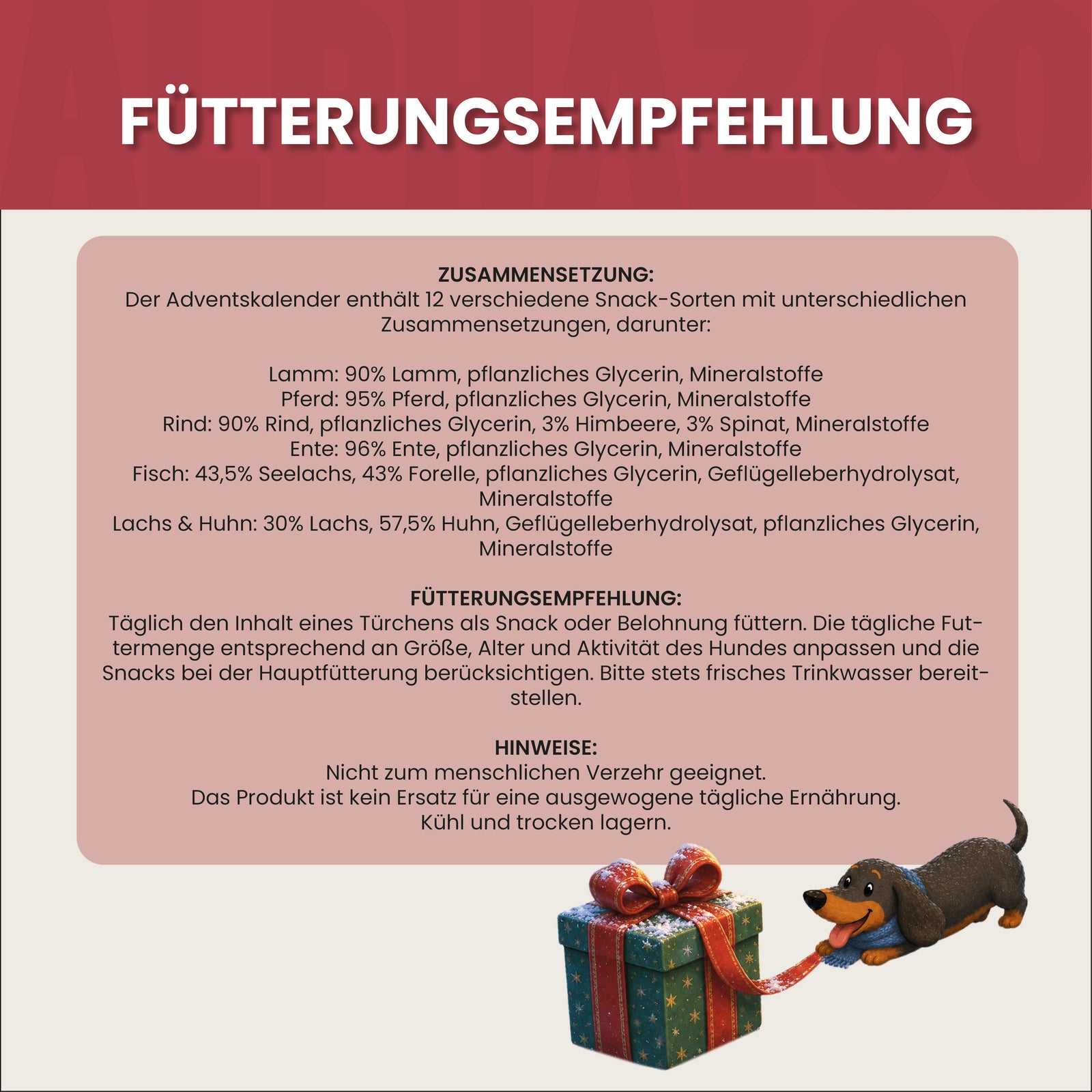 Alphazoo Adventskalender 2026 für Hunde