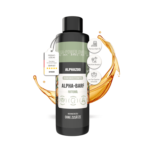 Alpha Barf food oil for dogs & cats I Omega 3 6 9 for barfing