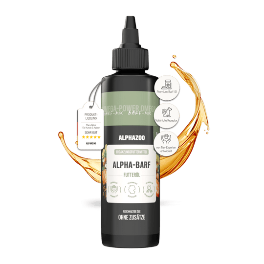 Alpha Barf food oil for dogs & cats I Omega 3 6 9 for barfing