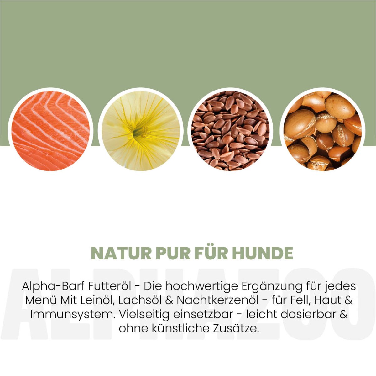 
                      Alpha Barf food oil for dogs & cats I Omega 3 6 9 for barfing Alpha-Barf dog food oil made from high-quality raw materials
                      