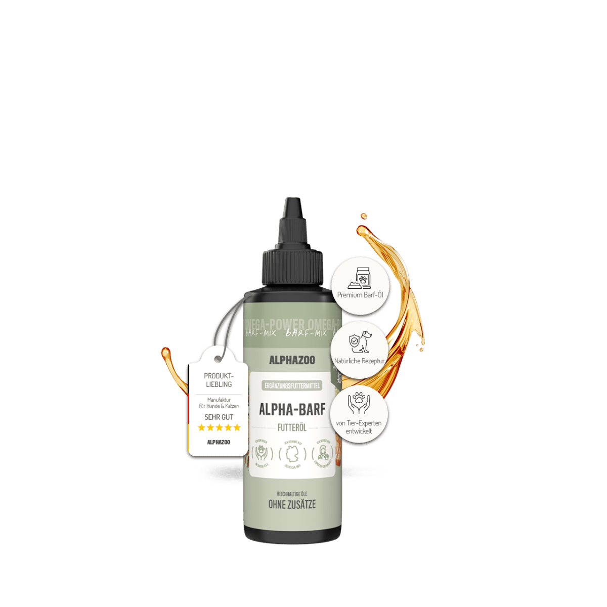 
                      Alpha-Barf food oil for cats Alpha-BARF Cat Food Oil – for a shiny coat & healthy skin
                      