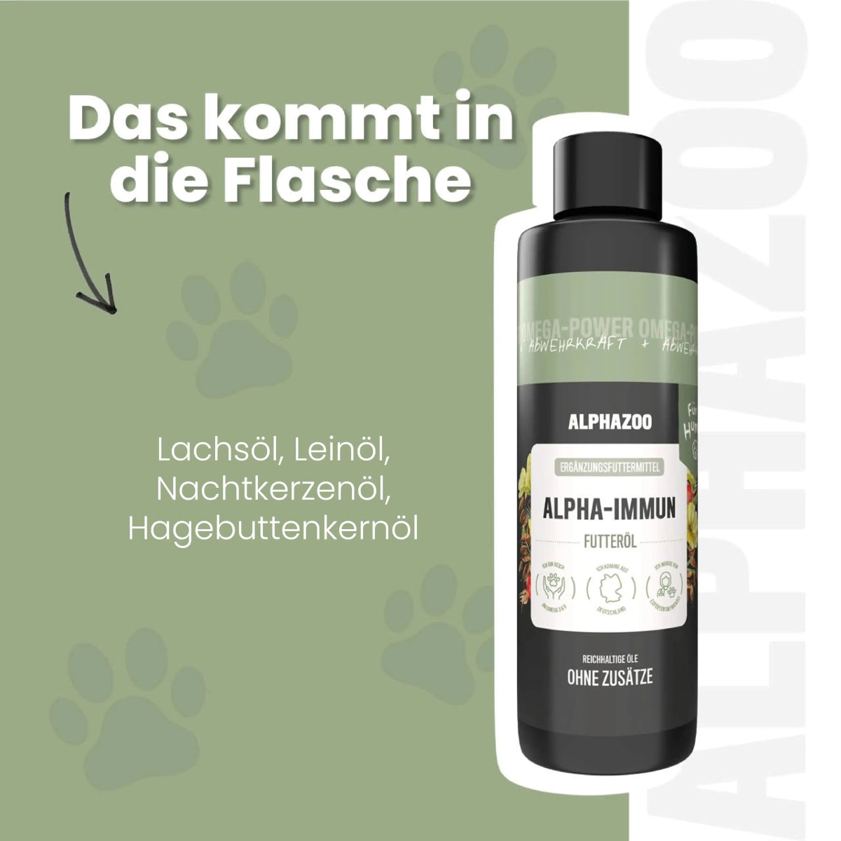 Alpha-Immun Futteröl für Hunde Alpha-Immun Futteröl Hund – Naturbelassenes Öl mit Omega-Fettsäuren