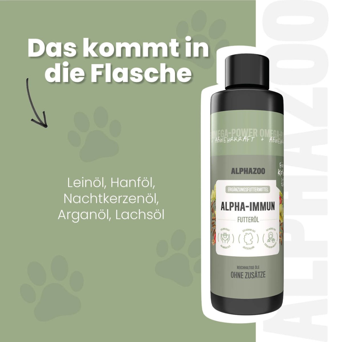 
                      Alpha-Immun Futteröl für Katzen Alpha-Immun Futteröl für Katzen – Kaltgepresst, regional & nachhaltig
                      