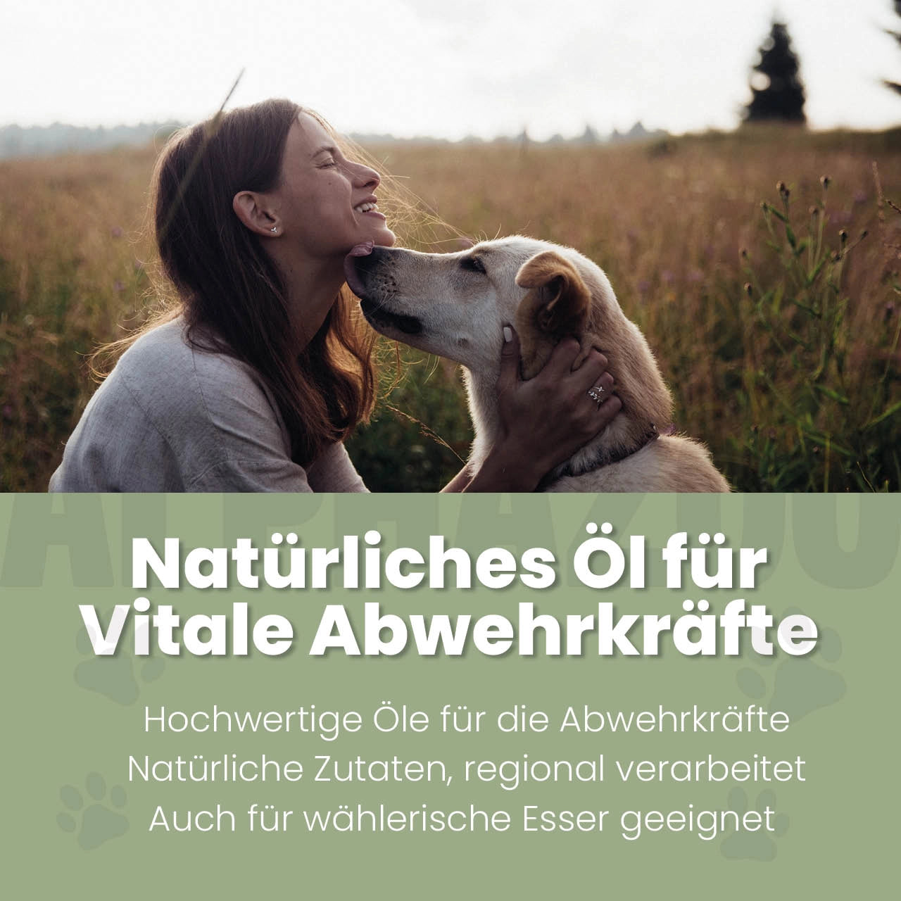 
                      Alpha-Immun Futteröl für Hunde Alpha-Immun Futteröl Hund – Naturbelassenes Öl mit Omega-Fettsäuren
                      