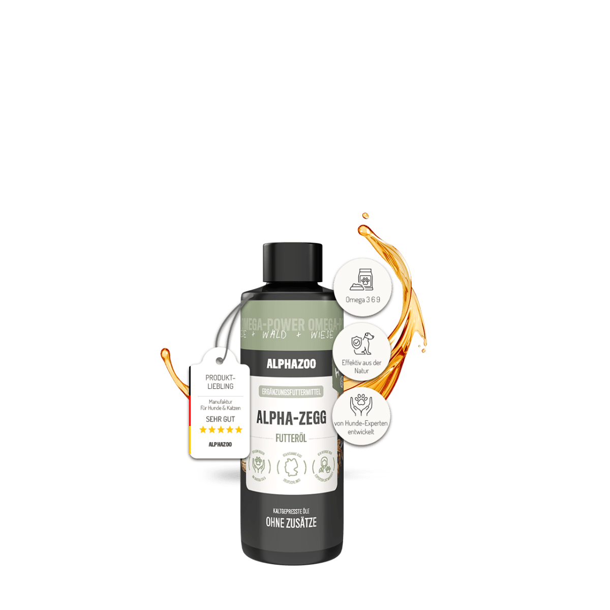 
                      Alpha-Zegg food oil for dogs I companion in spring and summer Alpha-Zegg feeding oil for dogs: For skin, coat & more vitality
                      