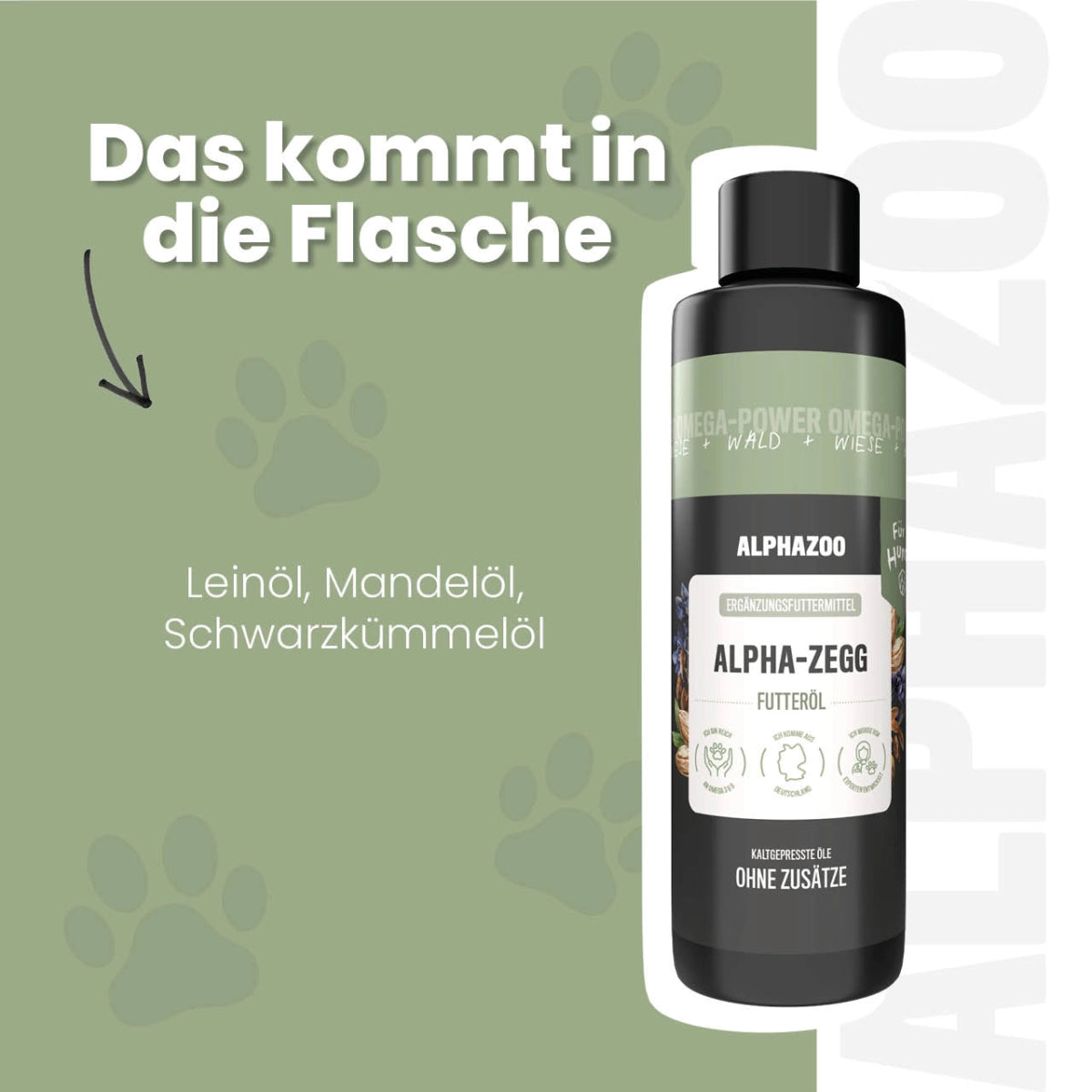 
                      Alpha-Zegg food oil for dogs I companion in spring and summer Alpha-Zegg feeding oil for dogs: For skin, coat & more vitality
                      
