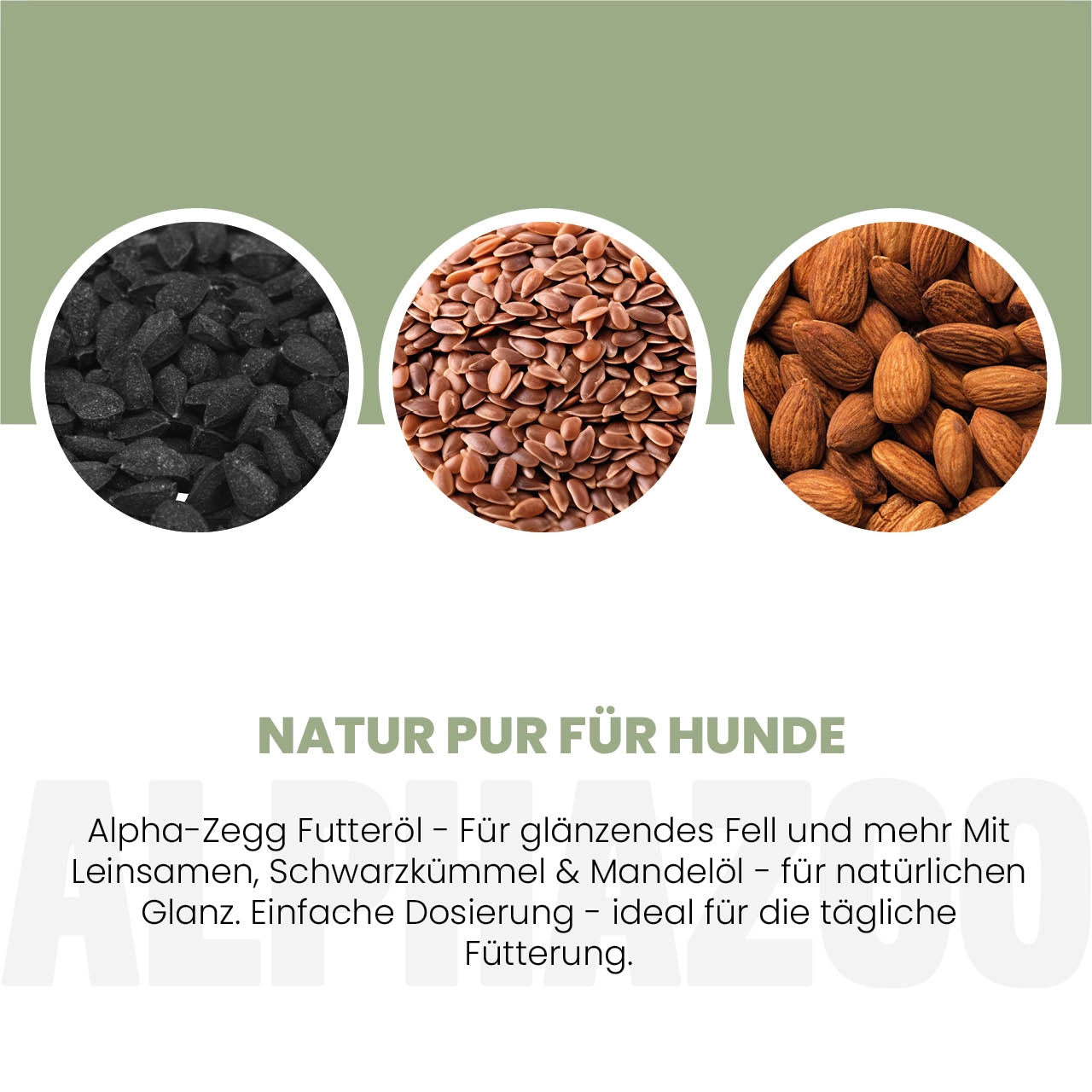 
                      Alpha-Zegg food oil for dogs I companion in spring and summer Alpha-Zegg feeding oil for dogs: For skin, coat & more vitality
                      