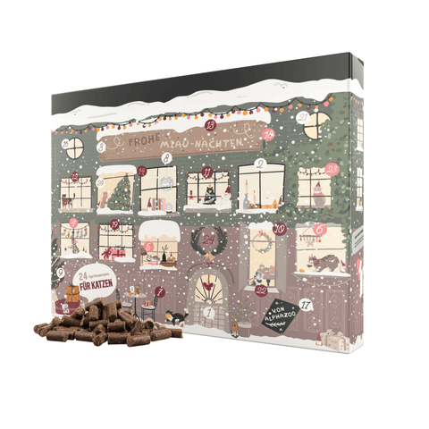 Alphazoo Adventskalender 2025 für Katzen Alphazoo Adventskalender 2025 für Katzen - 24 hochwertige Snacks, gesunde Leckerlis, ideales Weihnachtsgeschenk für Katzenbesitzer, getreidefrei