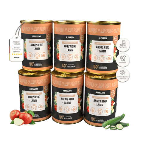 Angus Rind + Lamm Nassfutter für Adult Hunde