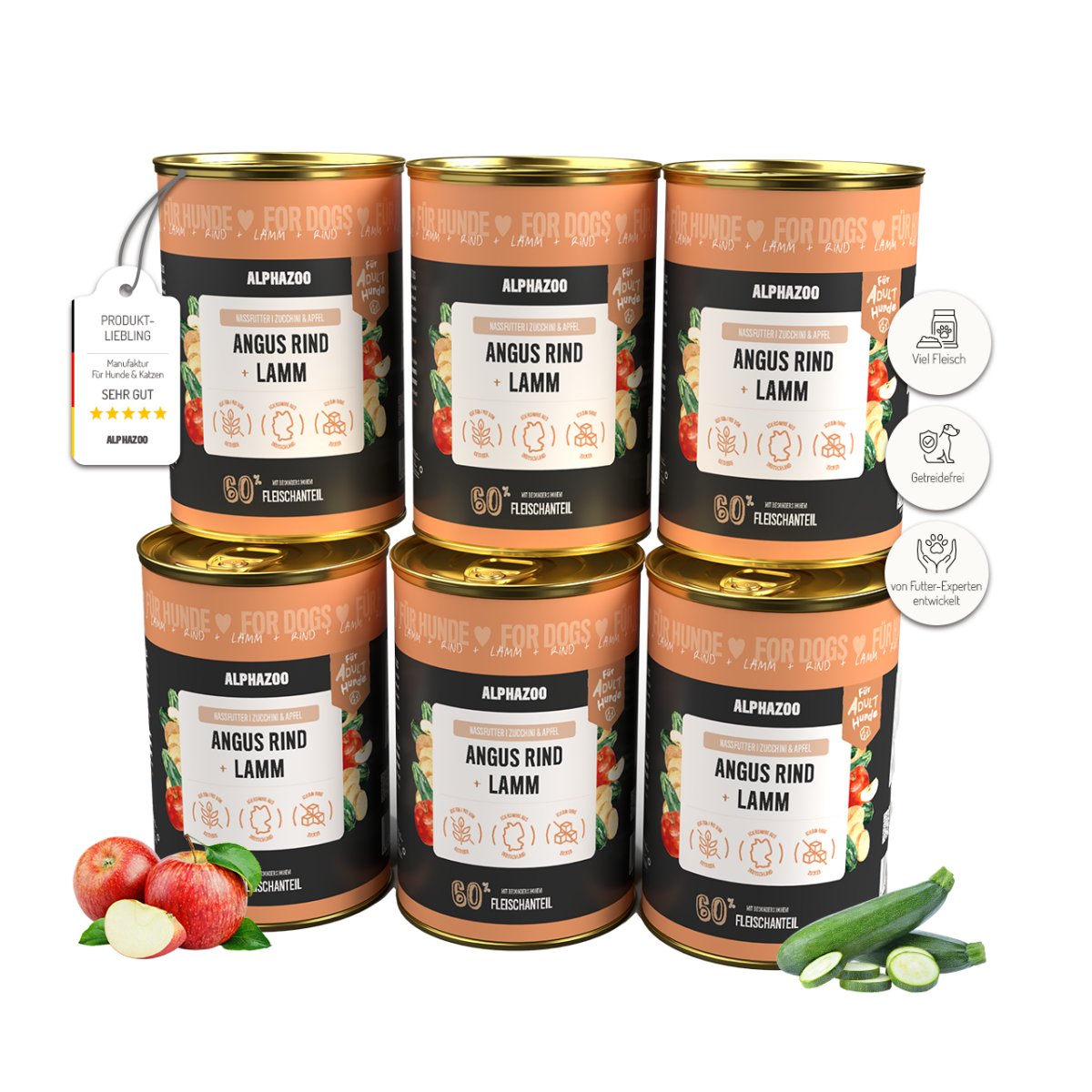 Angus beef and lamb wet food for adult dogs alphazoo wet food with Angus beef + lamb - dual protein for dogs