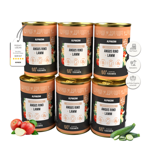 Angus beef and lamb wet food for adult dogs