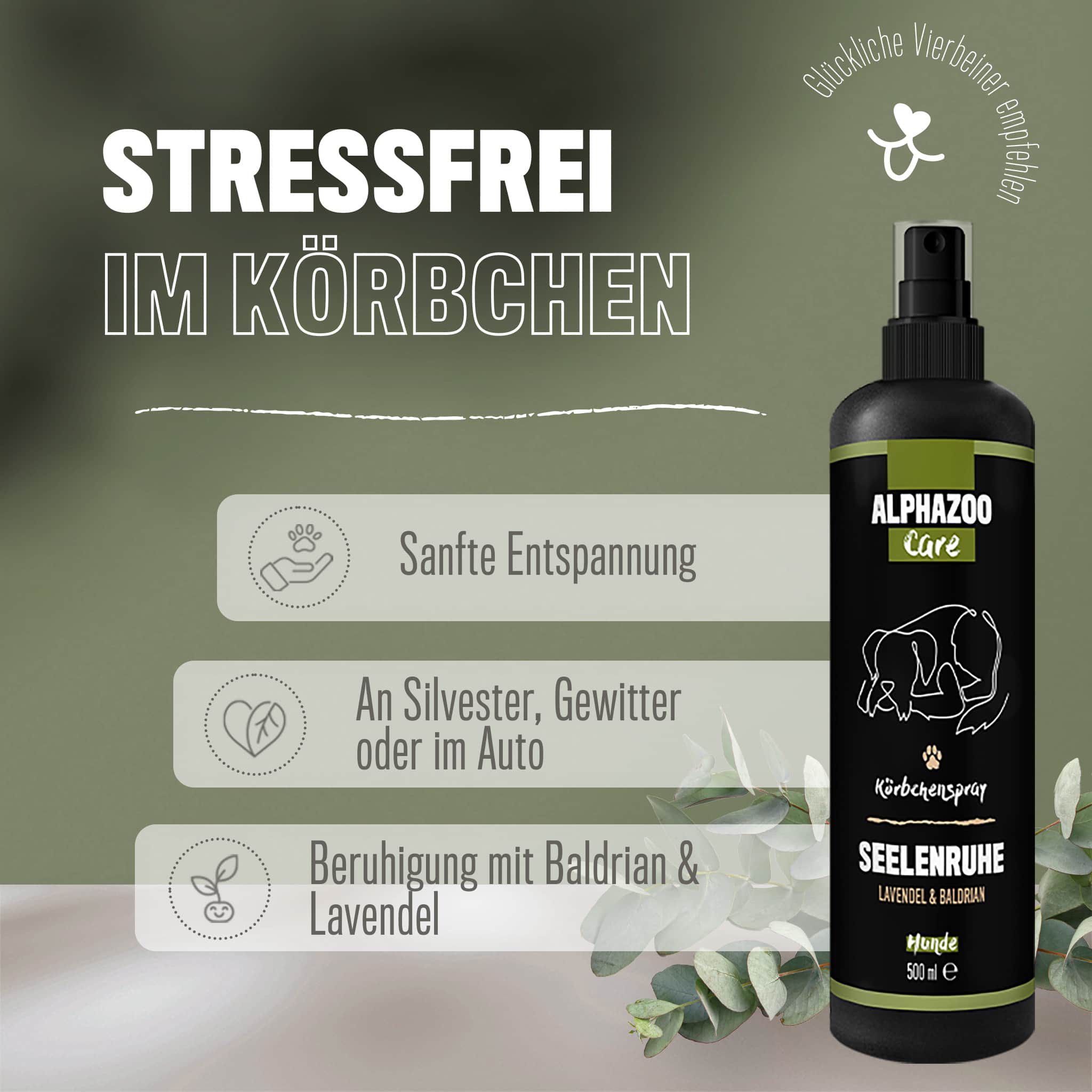 Seelenruhe calming spray for dogs I Calming agent with valerian