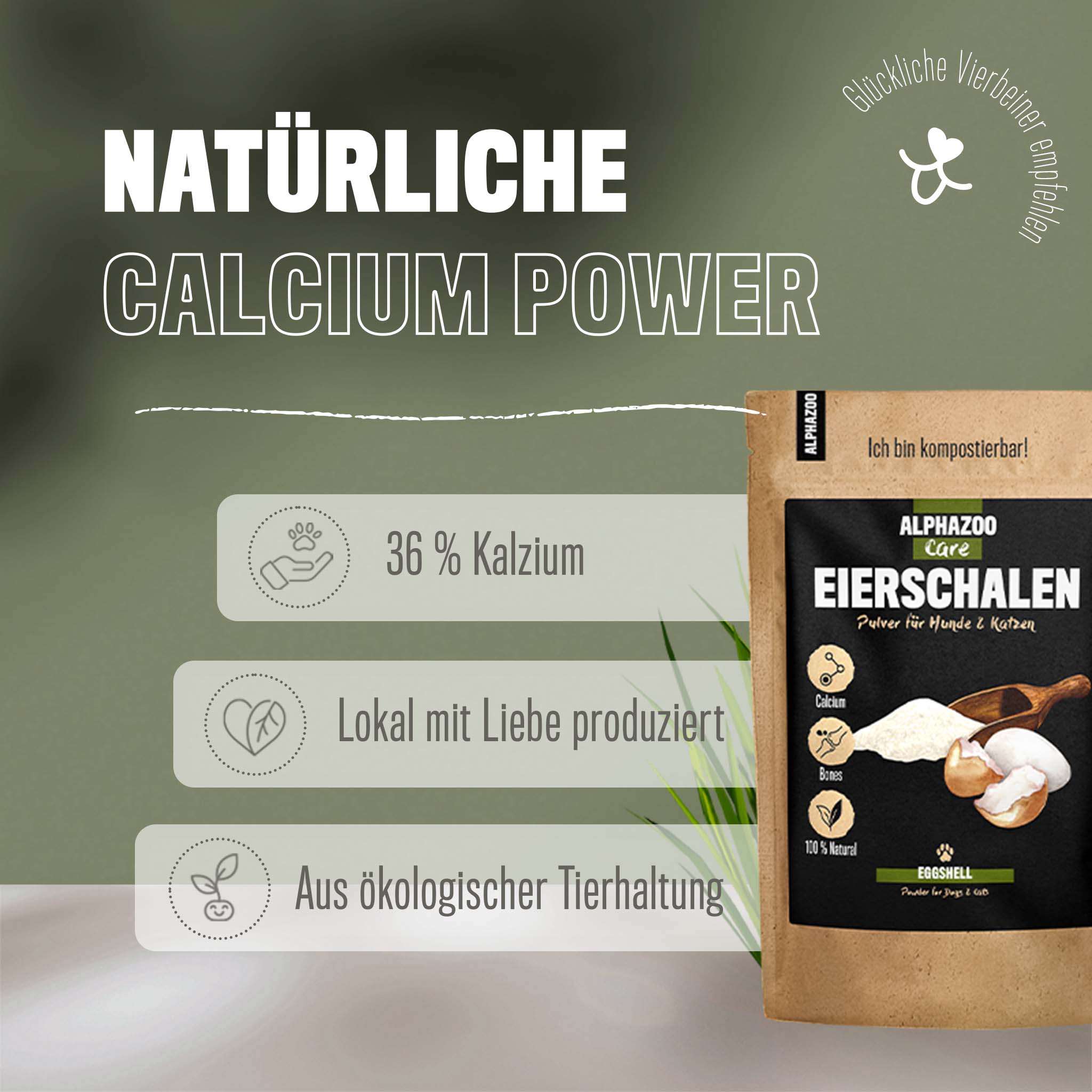 Eggshell powder for dogs & cats I Calcium from eggshells