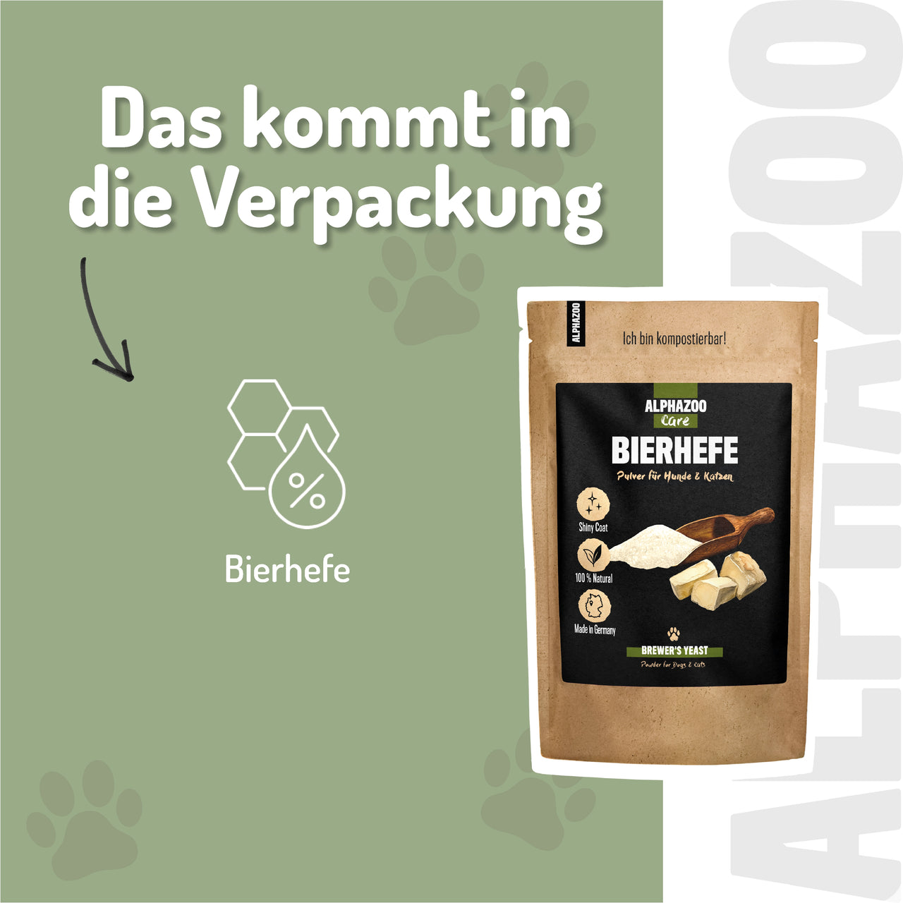 
                      Bierhefe Pulver Bierhefe für Hunde & Katzen – Biotin & Vitamin B-Komplex
                      