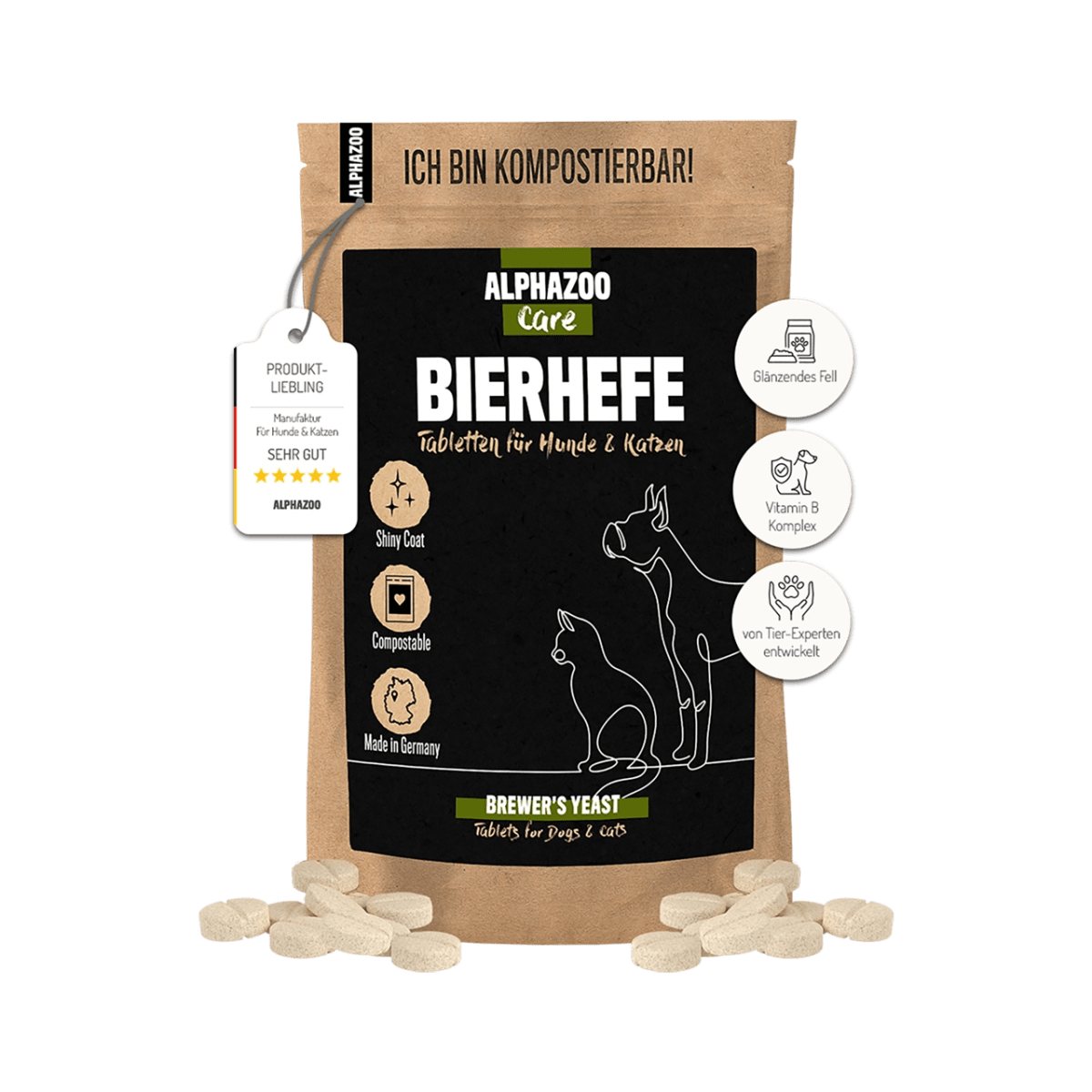 
                      Bierhefe Tabletten Bierhefe Tabletten – Biotin & B-Vitamine für Hunde & Katzen
                      