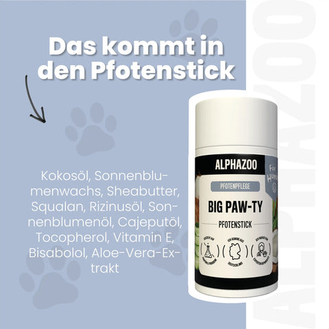 Big Paw-ty Pfotenpflege für Hunde 25g alphazoo Pfotenstick Big Paw-ty - Pfotenpflege für Hunde Pfotenbalsam 