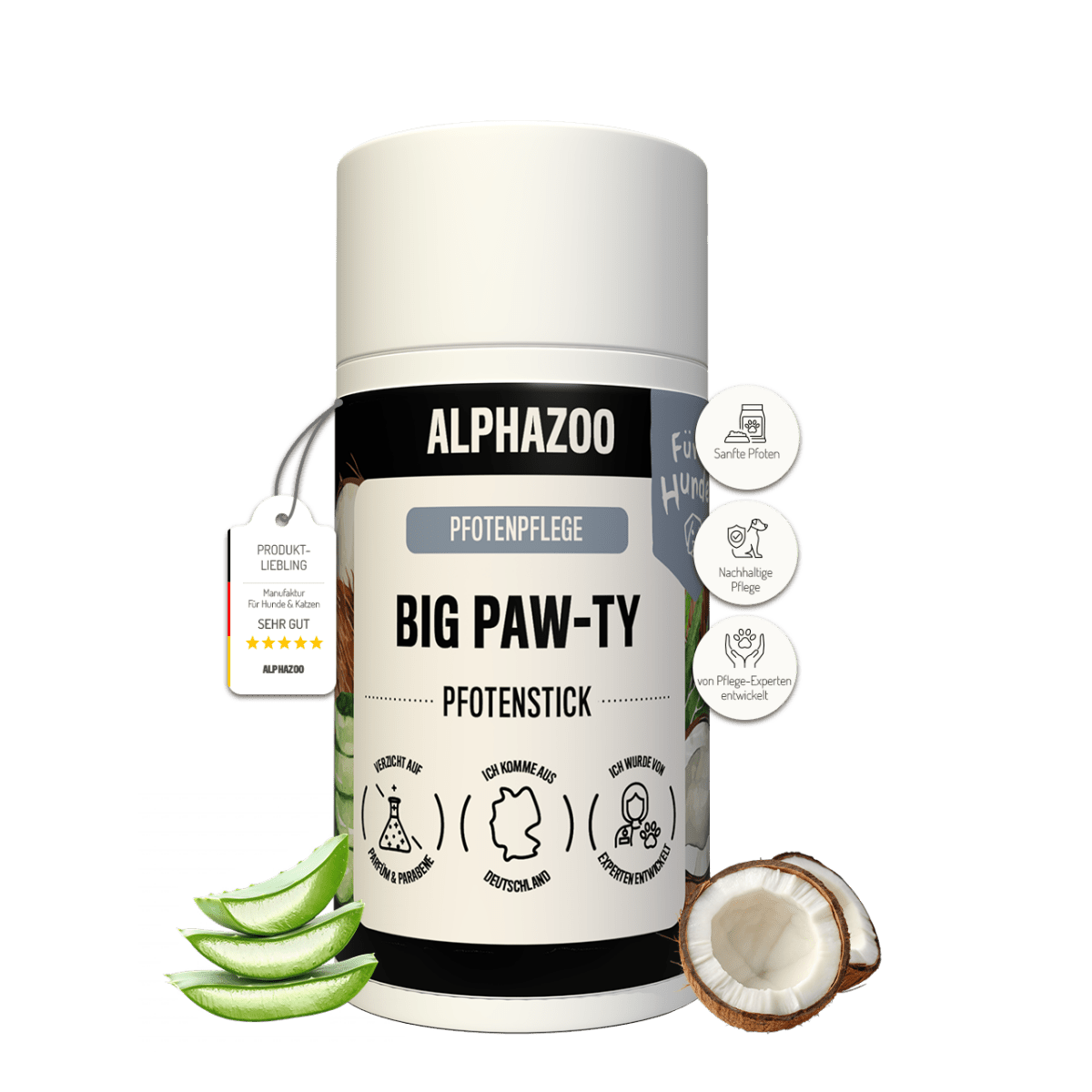 Big Paw-ty Paw Care for Dogs 25g alphazoo Paw Stick Big Paw-ty - Paw Care for Dogs Paw Balm