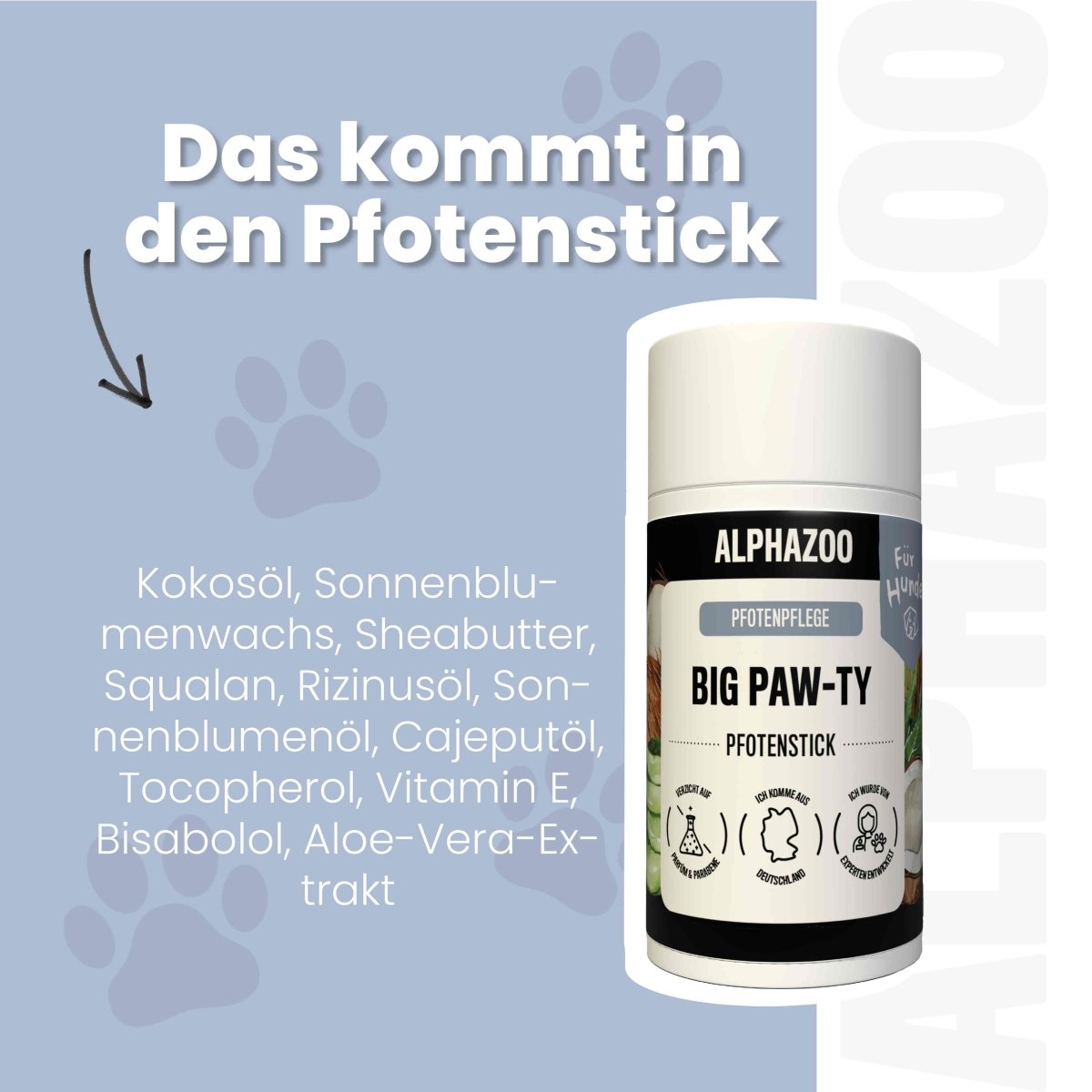 Big Paw-ty Paw Care for Dogs 25g alphazoo Paw Stick Big Paw-ty - Paw Care for Dogs Paw Balm
