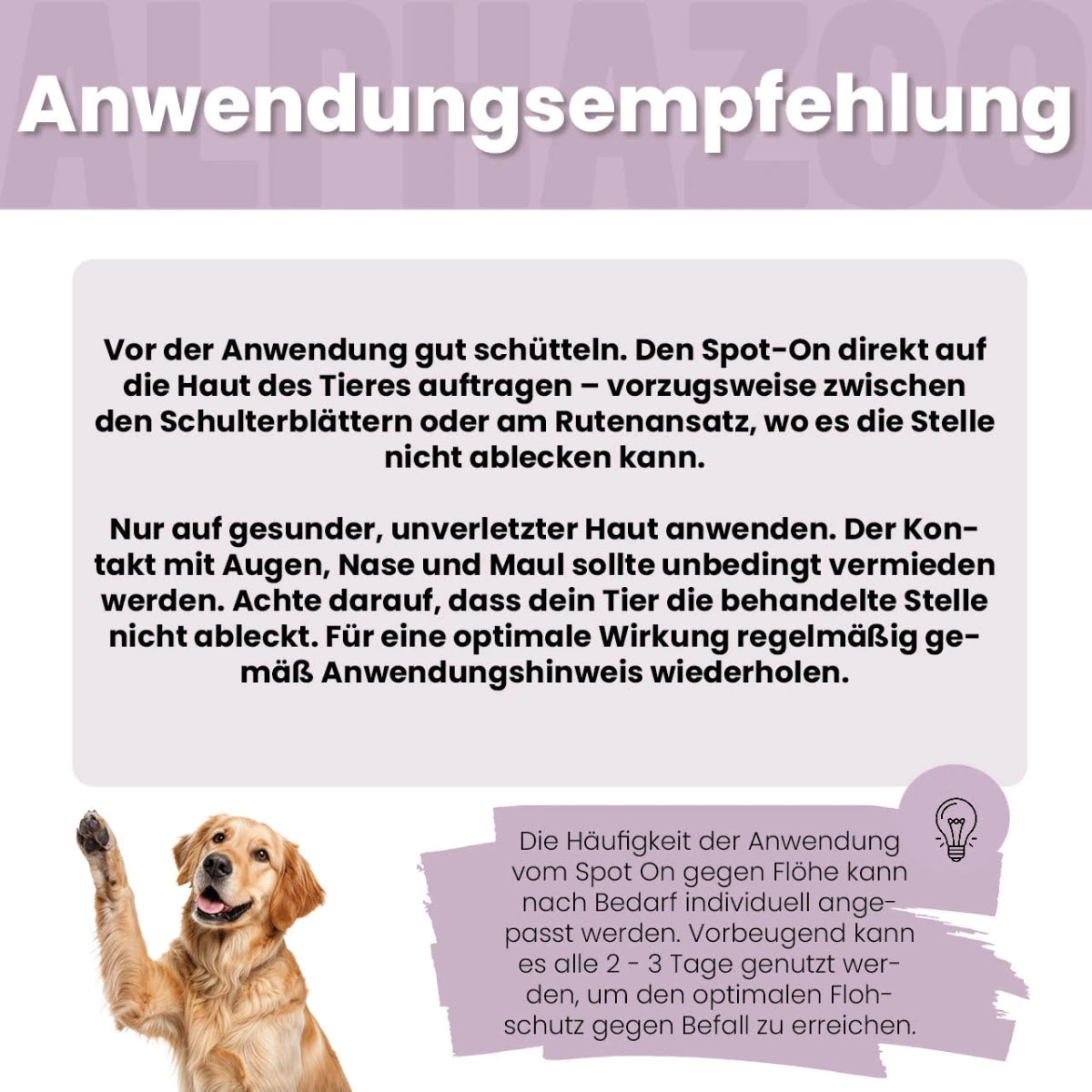 
                      ByeByeVloh Spot-On für Hunde ByeByeVloh Spot-On für Hunde 100 ml – Effektiver Schutz gegen Flöhe 
                      