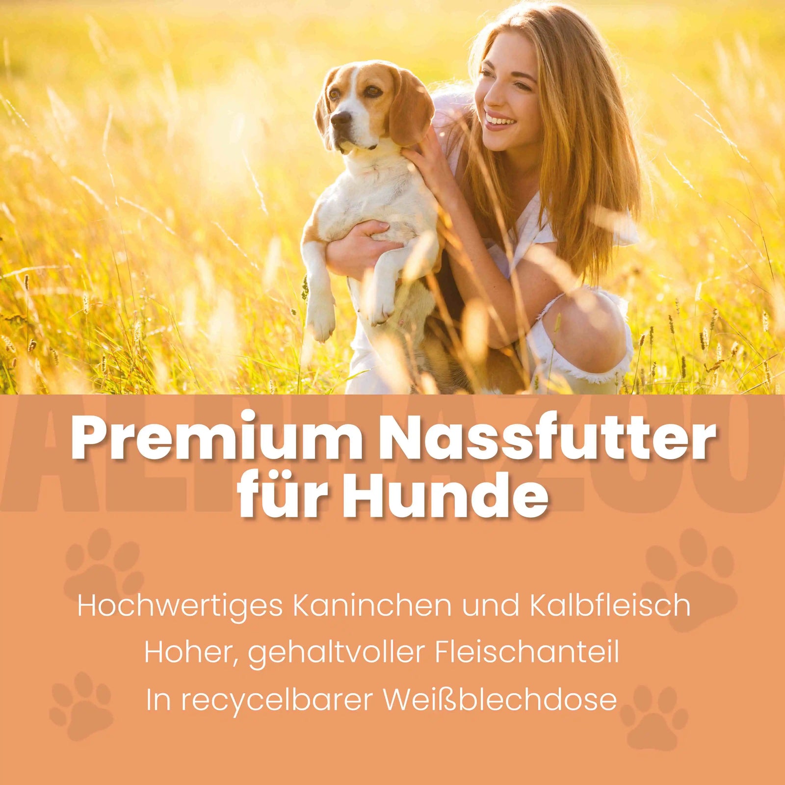 Kaninchen + Kalb Nassfutter für Senior Hunde