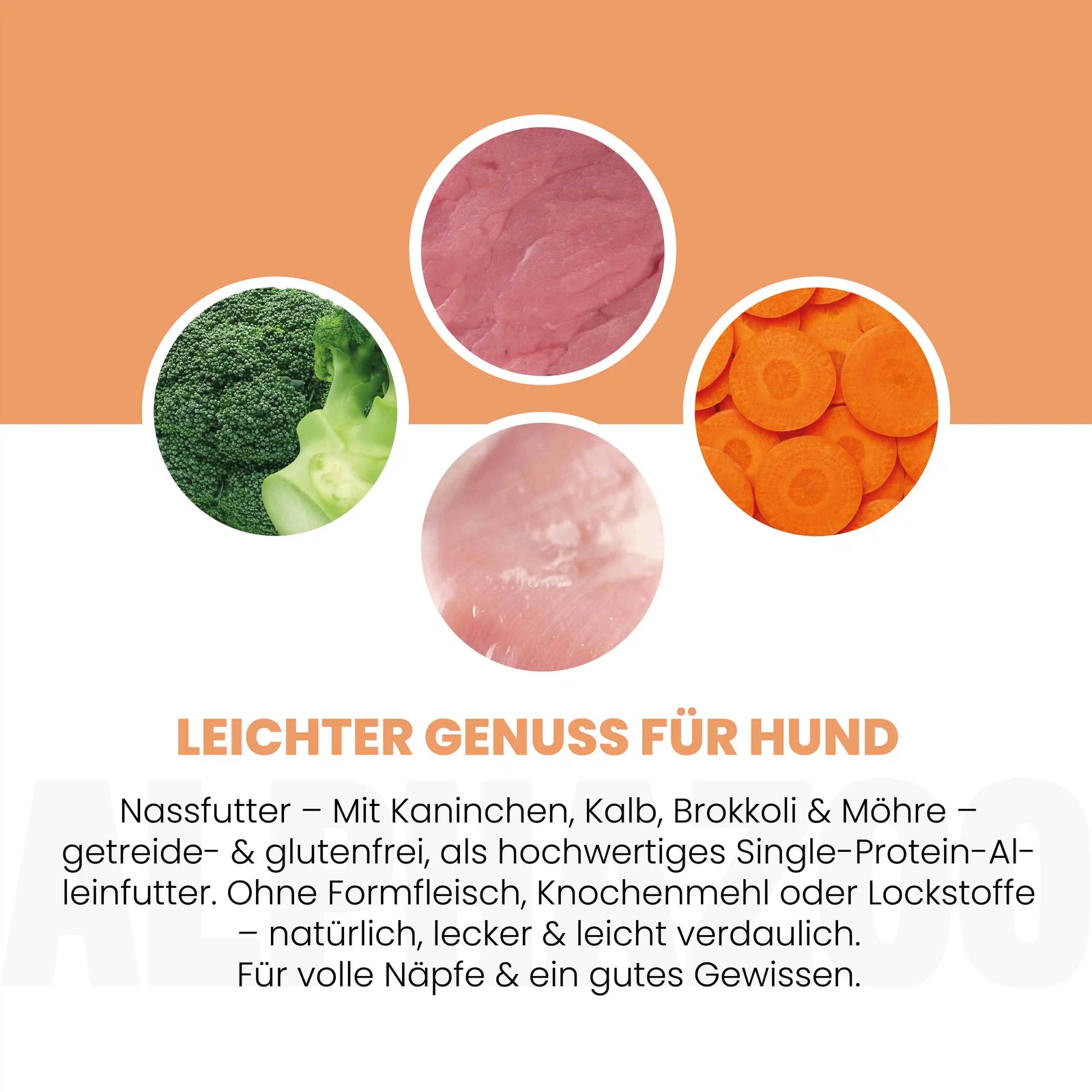 Kaninchen + Kalb Nassfutter für Senior Hunde