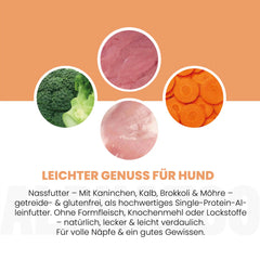 Kaninchen + Kalb Nassfutter für Senior Hunde