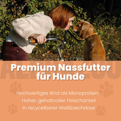 Monoprotein Rind Nassfutter für Hunde