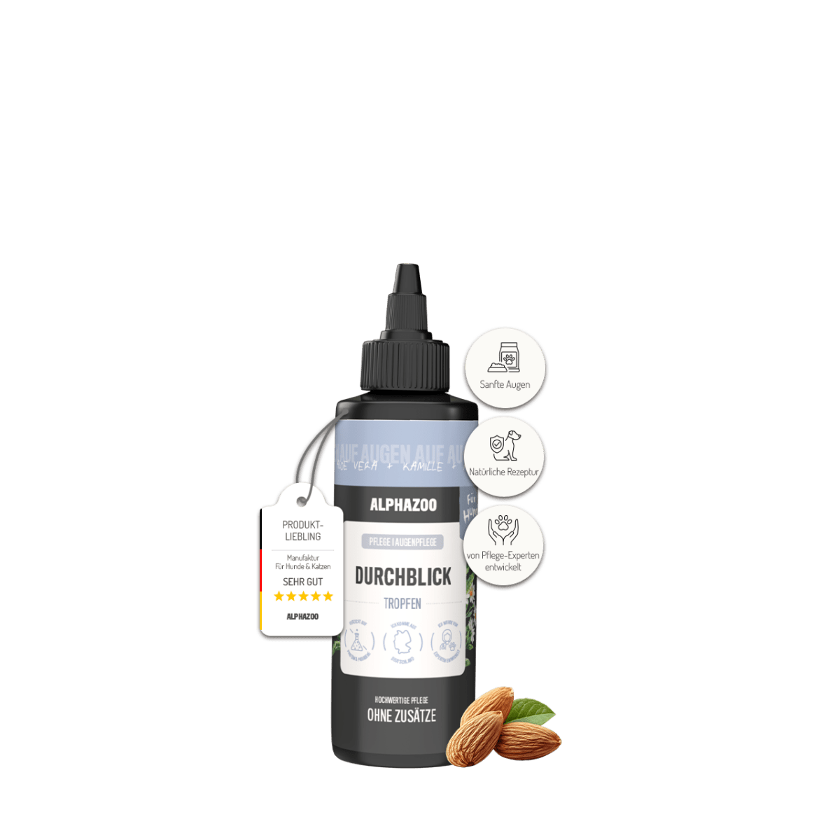 Durchblick Augenpflege für Hunde Durchblick Augenpflege für Hunde 100 ml mit Kamille, Aloe Vera und Mandelöl