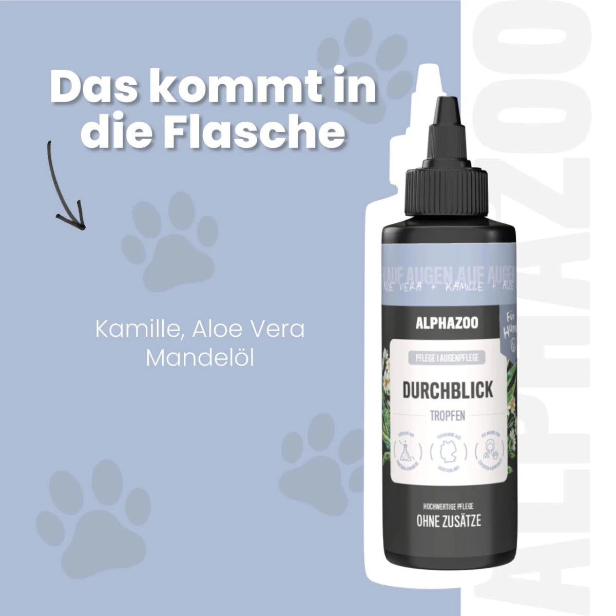 Durchblick Augenpflege für Hunde Durchblick Augenpflege für Hunde 100 ml mit Kamille, Aloe Vera und Mandelöl