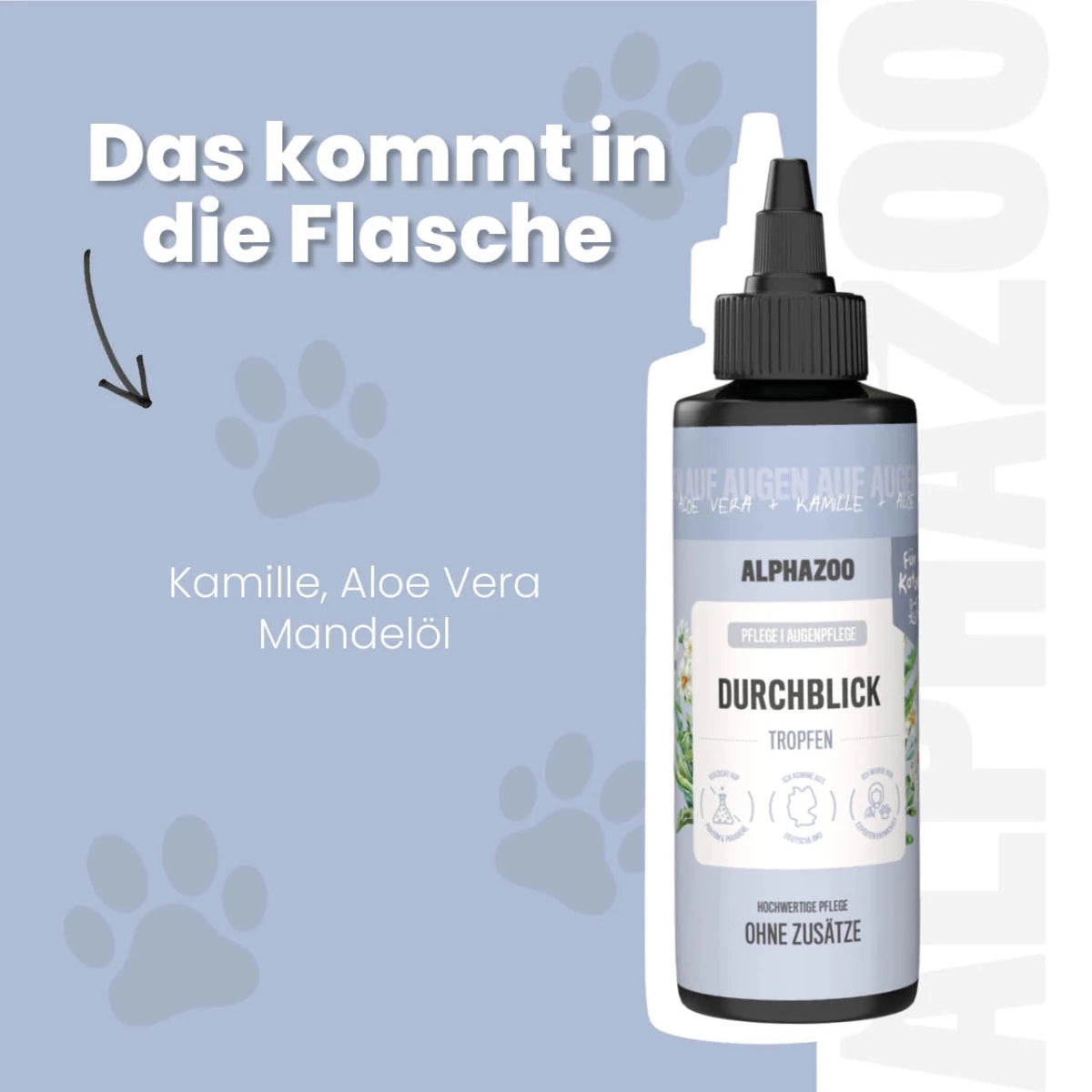 Durchblick eye care for cats 100 ml Clear vision eye care for cats – gentle cleansing with aloe vera
